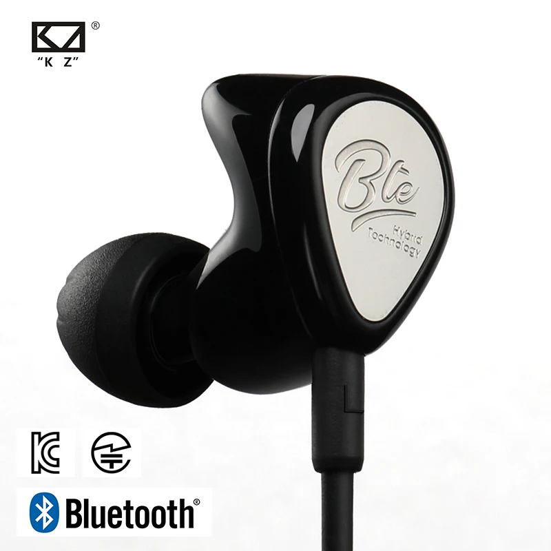 KZ BTE беспроводные Bluetooth наушники гибридные технологии спортивные наушники водостойкие HIFI бас наушники в ухо монитор гарнитура aptX