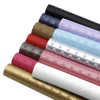 

20*34CM Sheepskin Pattern Texture Star Synthetic Leather Sheets DIY Faux Leather Fabric for Bows materials,1Yc10776