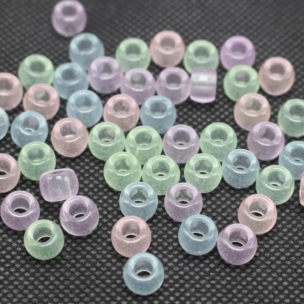 200 УФ разноцветные акриловые бочки 8x6 мм светится в темноте|beads teardrop|beaded kaftanbead |