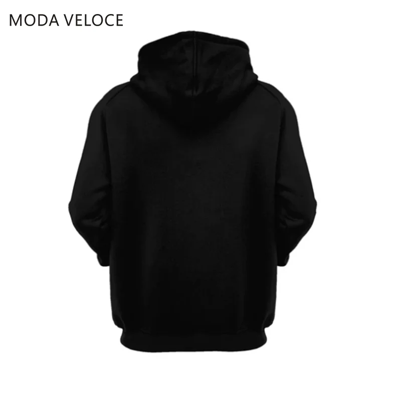 MODAVELOCE Madness толстовка из полиэстера с шерстяной толстовкой Мужская толстовка в стиле хип-хоп аниме с принтом на рукаве