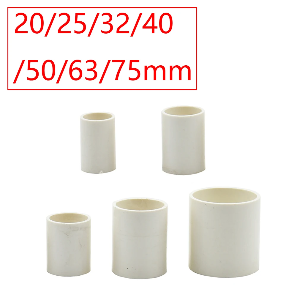 Pvc Tube Connector 20/25/32/40/50/63/75mm Tee Elbow Straight Joint Plastic Welding Coupler Farm Irrigation Water Pipe Fitting
