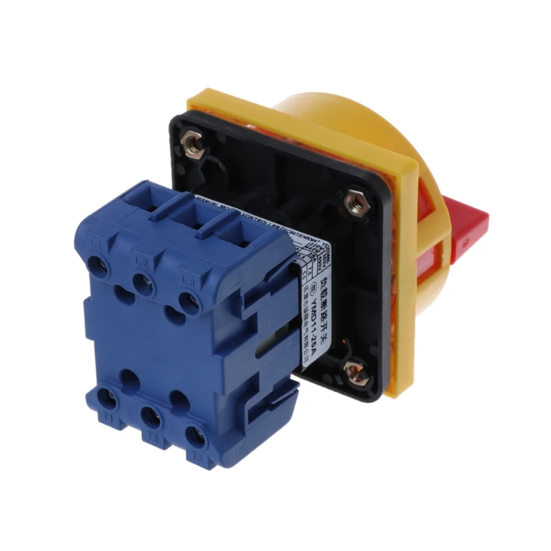 

YMD11-25A 3P Padlock Rotary Cam Switch OFF-ON 2 Position 3 Poles 6 Terminals Y1QB