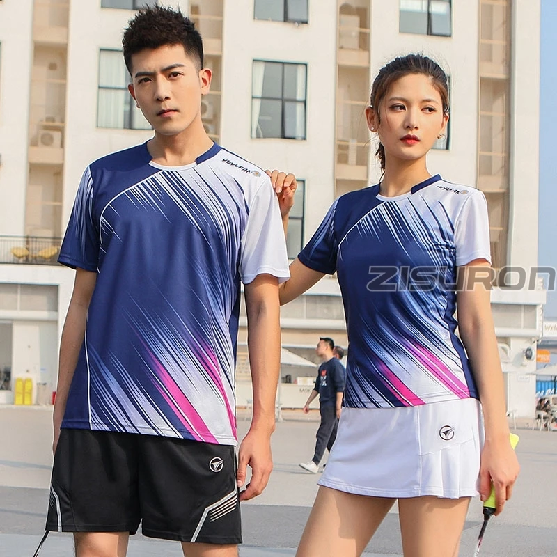 mar Mediterráneo detección Correspondiente Conjuntos de ropa de bádminton para hombre y mujer, camisetas deportivas y  pantalones cortos, tenis de mesa, trotar, entrenamiento, 2021 - AliExpress