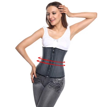 

Women Waist Trainer Body Shaper Tummy Control Belt Underbust Corset With Zipper Slimming Girdle Breathable Plus Size Shapwear