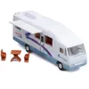 7.6 inch Cool Mini Motorhome Toy Die-cast Pullback Recreational Vehicle Pull Back RV with DIY Holiday Camper Van Model for Kids 2