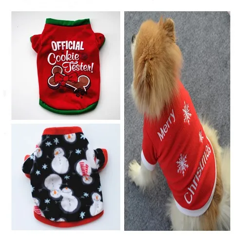 

1PC Christmas Pet Puppy Autumn Winter Warm Pullover High-grade Embroider XS-L Dogs Clothes Coat For Small Medium Large Dogs
