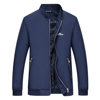 

Autumn Plus Fat plus Size Men Jacket Fat Man Business Leisure Li Collar Zipper Cardigan Loose Fat Top Spuer