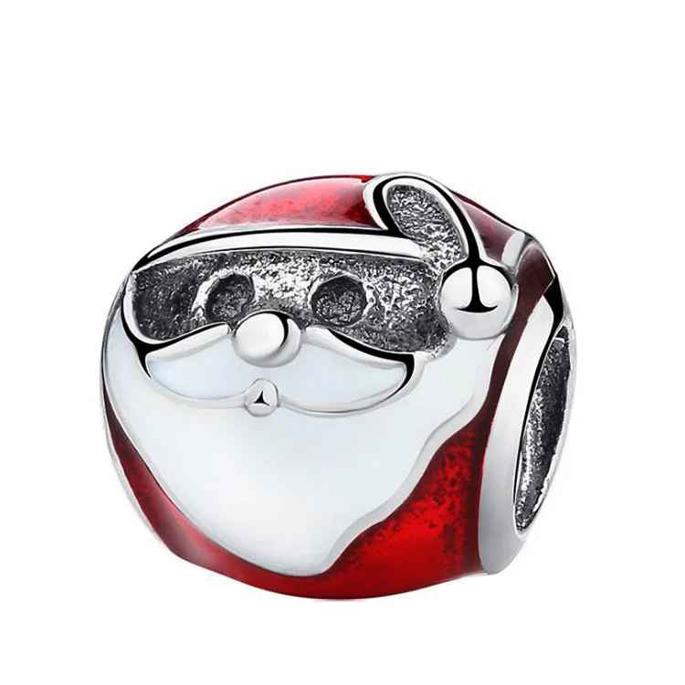 CodeMonkey Настоящее 925 Strerling серебро Санта подвеска с Санта-Клаусом подходит дизайн браслет бусины DIY ювелирные изделия для женщин
