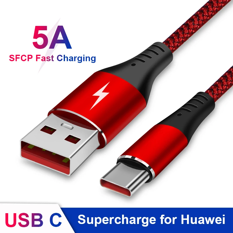 5A SuperCharge зарядный кабель type-C кабель для быстрой зарядки данных для HUAWEI P30 Pro mate 20 SAMSUNG S10+ OnePlus 7 Pro 6T кабель для USB-C