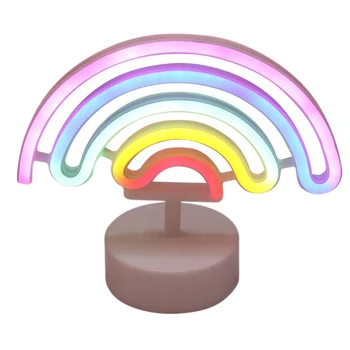 

Rainbow Shape Night Light Battery + USB Room Decoration Photo Props Decoration Birthday Gift Neon Lights
