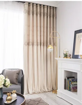 

The Shading Curtain Fabrics European Pattern Simple Modern Curtains for Living Dining Room Bedroom Window