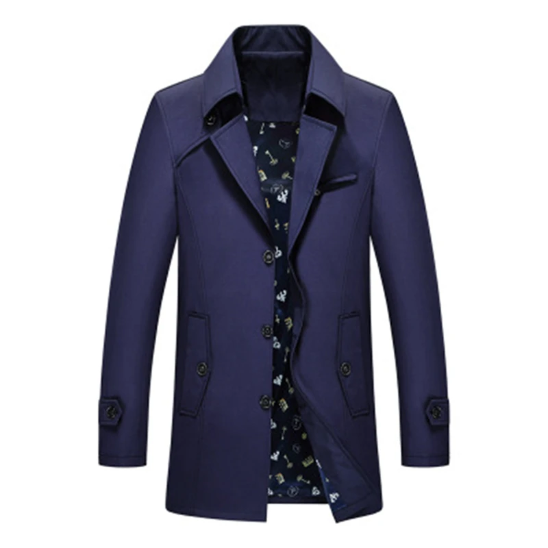 Модное базовое пальто с отложным воротником однобортное Rompeviento Larga Hombre Мужское пальто зимнее повседневное Abrigo Hombre Большие размеры 9XL