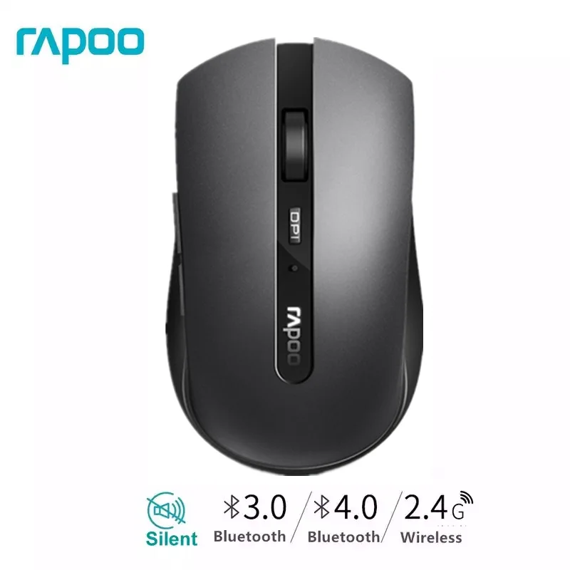 Мышь беспроводная Rapoo Бесшумная 7200 м 1600DPI Bluetooth 3 0/4 0 RF 2 4 ГГц|Мыши| |