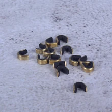 6 adet Nock noktası klip dize okçuluk Nocking noktası bakır toka seti yay dize koruyucu, açık avcılık ekipmanları aracı