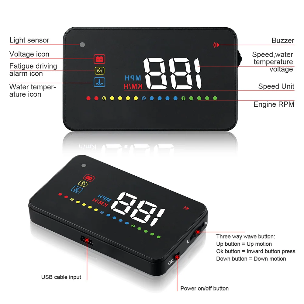 OHANEE A200 ڵ    ÷ ӵ OBD2 µ   ڵ HUD,  