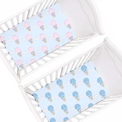 LVYZIHO – drap de lit pour bébé 28x52 pouces, en forme d'éléphant, avec ballon d'air chaud, housse de protection élastique pour berceau 