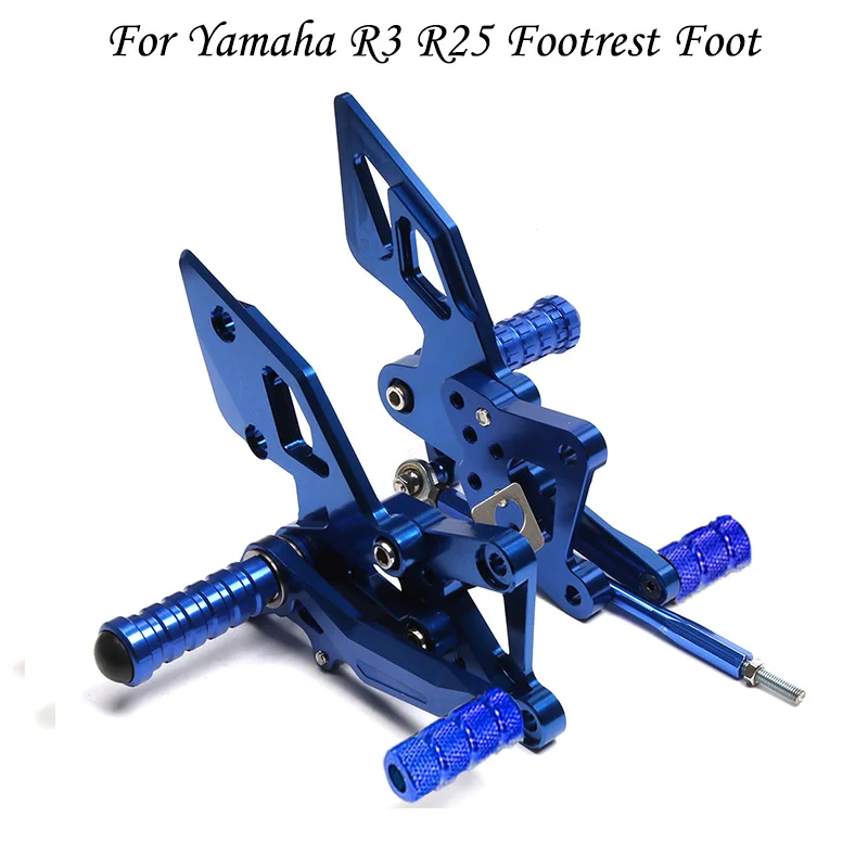 Для YAMAHA YZF R3 MT03 14-19 R25 14-16 Алюминиевые Регулируемые подножки для мотоцикла задние наборы ножная педаль подножка - Цвет: Blue