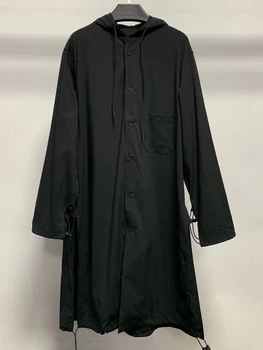 

Owen seak Men Trench Coats Jackets Gothic Style Men's Clothing Trench Autumn Women Dust Coats Jackets Windbreaker Black Size XL