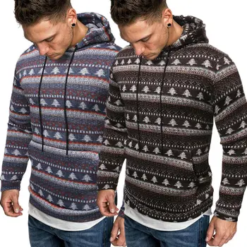 

NEW Men Tree Knit Wool Warm Sweater Hooded Sweaters Pullover Coat Outwear