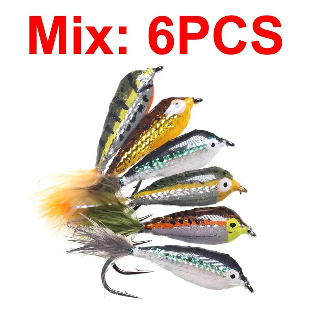 ICERIO 3PCS Epoxy Body Minnows Streamer Flies Trout and Rainbow