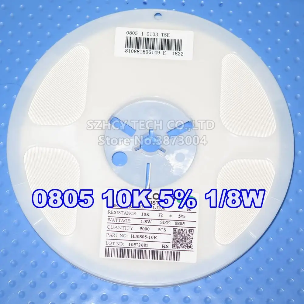 

5000Pcs 0805 10K 5% 1/8W HJ0805-10K 2012 New and origianl