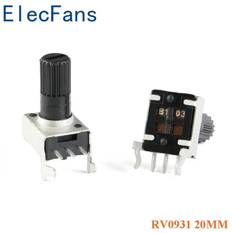 10pcs RV0931 Potentiometer Side-Adjustable Handle 20mm Shaft 1K/B102 5K/B502 10K/B103 50K/B503 100K/B504 WH09 0931 | Электронные