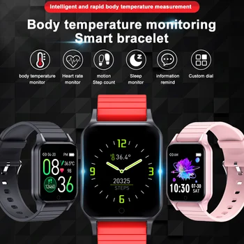 

Ottwn T96 Temperature SmartWatch Women Men Smartwatch Fitness Tracker Blood Pressure Monitor sport Smartwatch For Android IOS