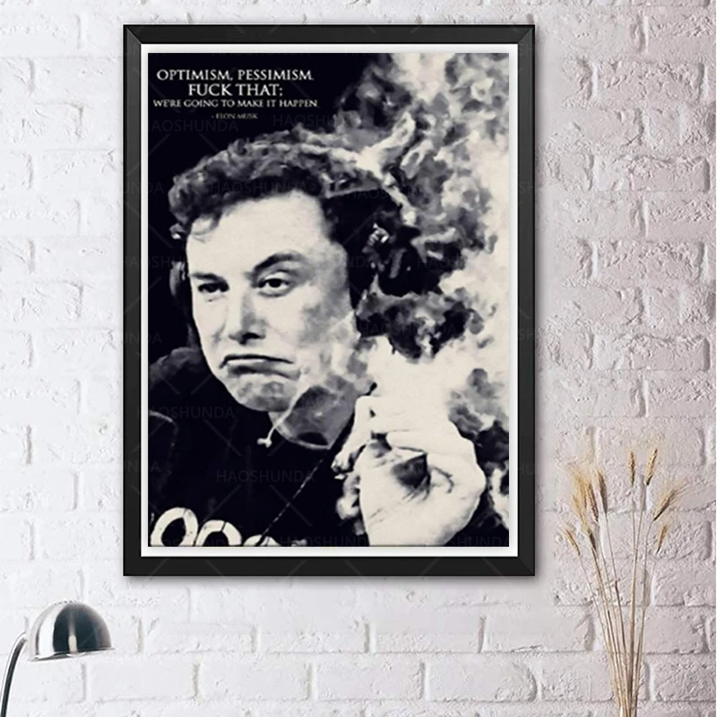 Funny Canvas Painting Elon Musk Wall art A very cool Young Elon Musk Decor Kids Room Decor and Cool Wall Art for College Dorm Gift