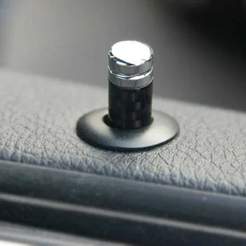 

Carbon Fiber Door Lock Pins Knob Trim Auto Accessories Parts High Quality