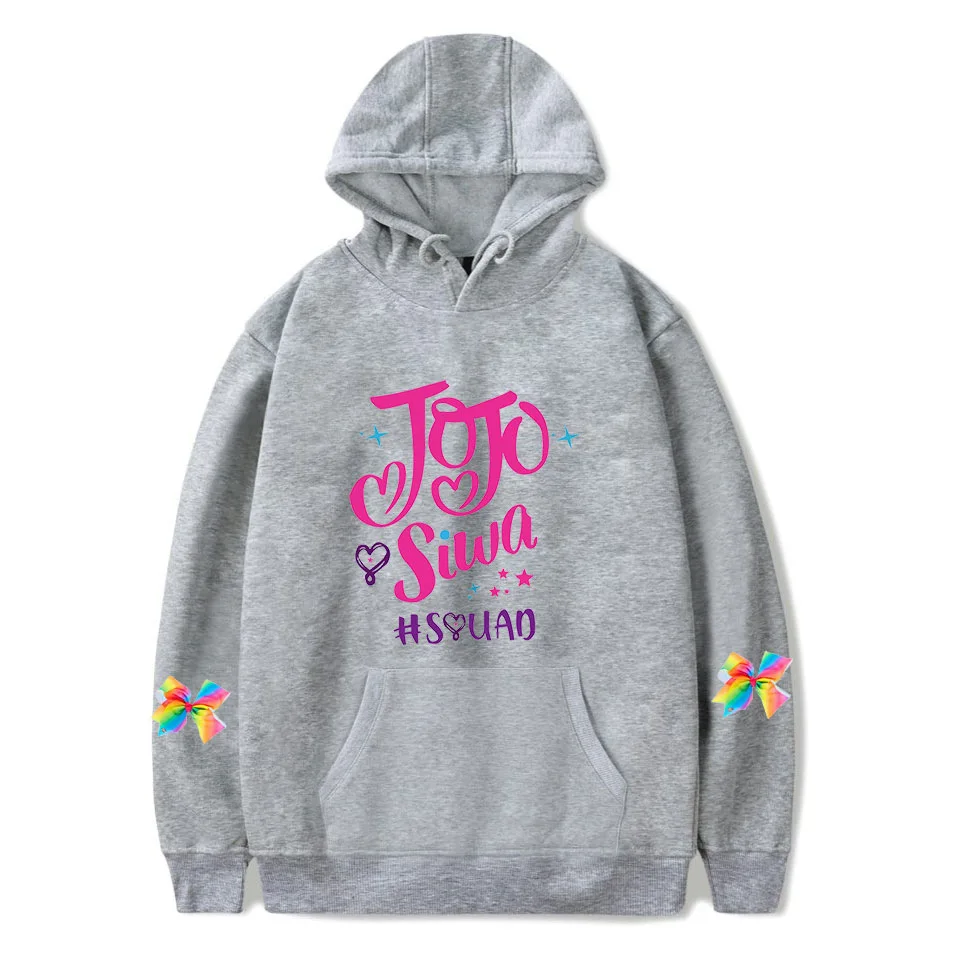 C JoJo Siwa/толстовки с капюшоном; осенне-зимние толстовки с длинными рукавами; спортивные повседневные Модные От 4 до 12 лет для мальчиков и девочек; подарки на день рождения для детей - Цвет: C