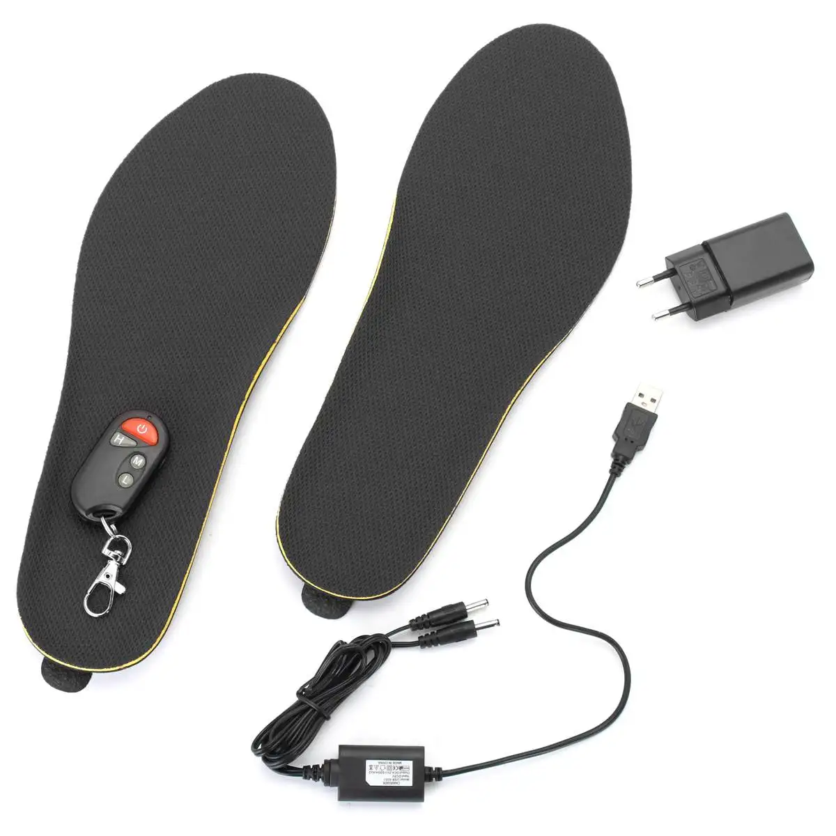 BSAID Electric Heated Insoles Remote Control, Adjustable Length Autumn Winter Foot Warmer Heating Insoles Shoes Boots Foot Pads