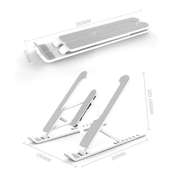 

Universal Aluminum Alloy Tabletop Foldable Laptop Stand 7 Levels Adjustable Laptop Riser Portable Cooling Laptop Stand