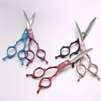 

Fenice 6.5/7.0 inch Colorful Professional Pets Grooming Scissors Curved Dogs Hair Cutting Shear Japan 440C