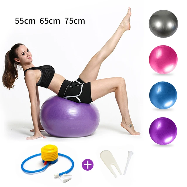 65cm Yoga Ball Fitness Balls Sports Pilates Birthing Fitball Exercise  Training Workout Massage Ball Gym ball 75cm 45cm With Pump - AliExpress