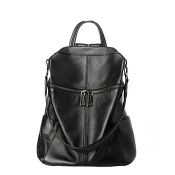 

Women's bag 2020 women's bag soft face Korean fashion school bag backpack real leather