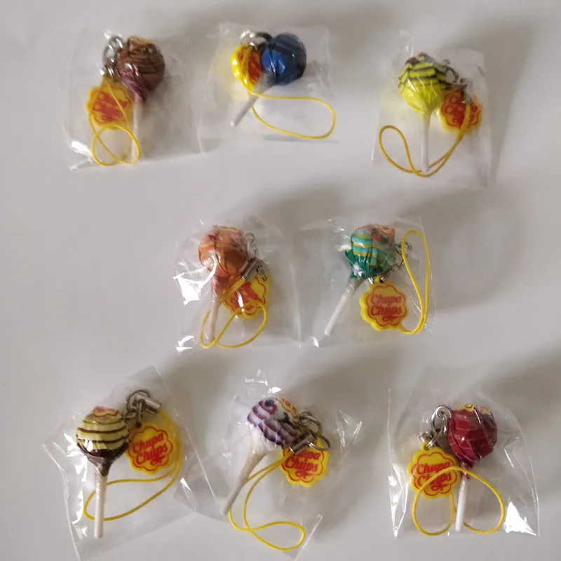 

Realistic 3.5cm mini chupa chups Lollipops Candy action figure model doll 1:3 scale toy keychain Free shipping