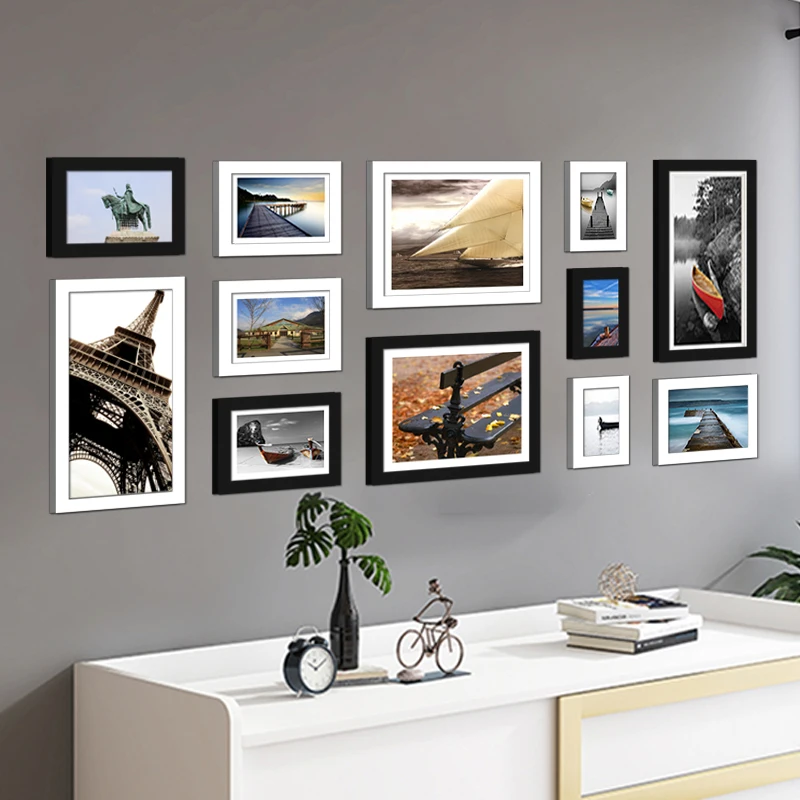 

12Pcs Natural Wood Picture Frame For Wall Wooden Frame For Wall Hanging Photo Frames Wall Decor Poster Frames Home Decor