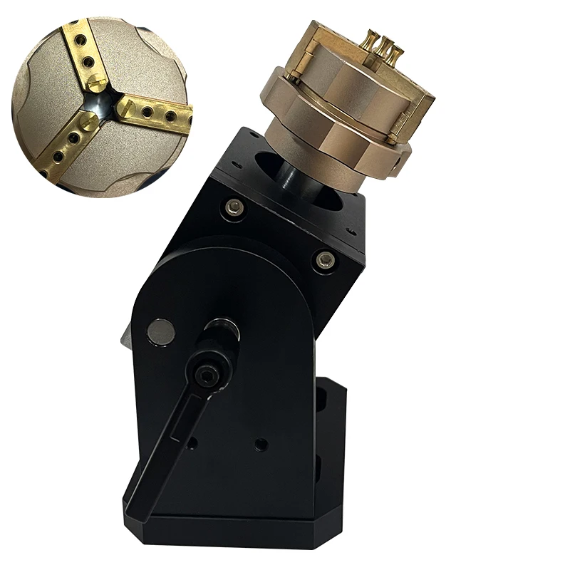 Mesa de Trabajo rotativa de marcado láser de fibra, accesorio rotativo de 2-65mm de diámetro para grabado láser con tres mandriles