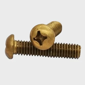 

10pcs M4 M5 Phillips bolt copper round head screw brass cross pan screws machine bolts 5-50mm length