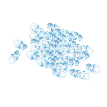 

50pcs Mini Pacifier Plastic Table Confetti for Baby Shower-Blue