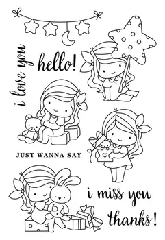 

Girl Transparent Clear stamps and metal cutting dies