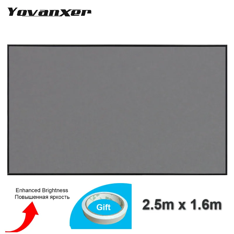 Cena Ekran projektora 1.6m x 2.5m tkanina odblaskowa ekran projekcyjny do projektora Epson Sony Benq XGIMI JMGO o wysokiej jasności