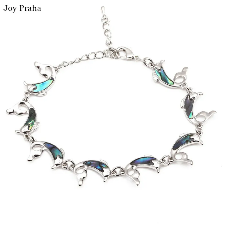 

Dolphin bracelet ornament / Natural abalone shell colorful shell bracelet