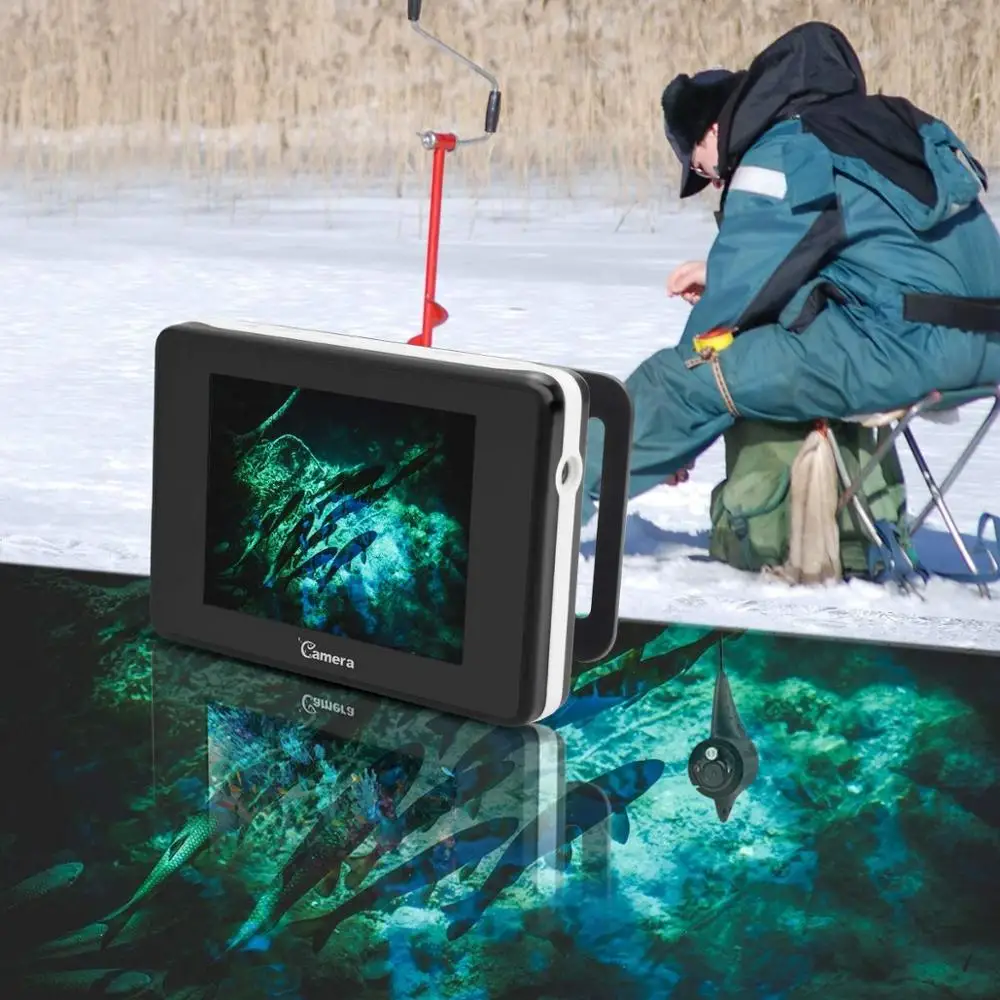 Подводная рыболовная камера HD 1000 TVL CAM с глубинной температурой дисплей камера для поиска рыбы для озера море ледовый катер каяк рыбалка