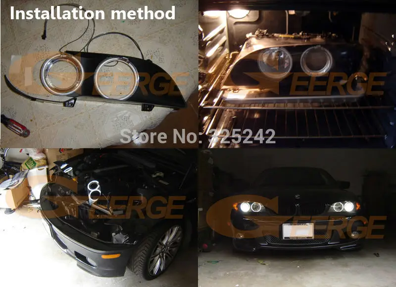 Отличные Кольца CCFL Angel Eyes halo для BMW 3 серии E46 Coupe Cabrio Convertible 2004 2005 2006 LCI
