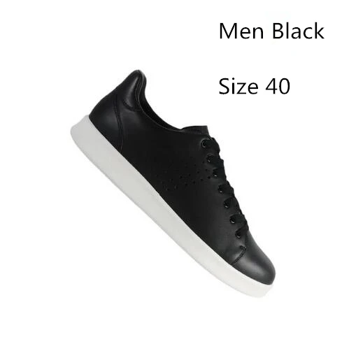 Xiaomi MIJIA FreeTie кожаный скейтборд Мужская обувь противоскользящая Мода Досуг поддержка смарт-чип(не включает) Прямая поставка - Цвет: Men Black 40