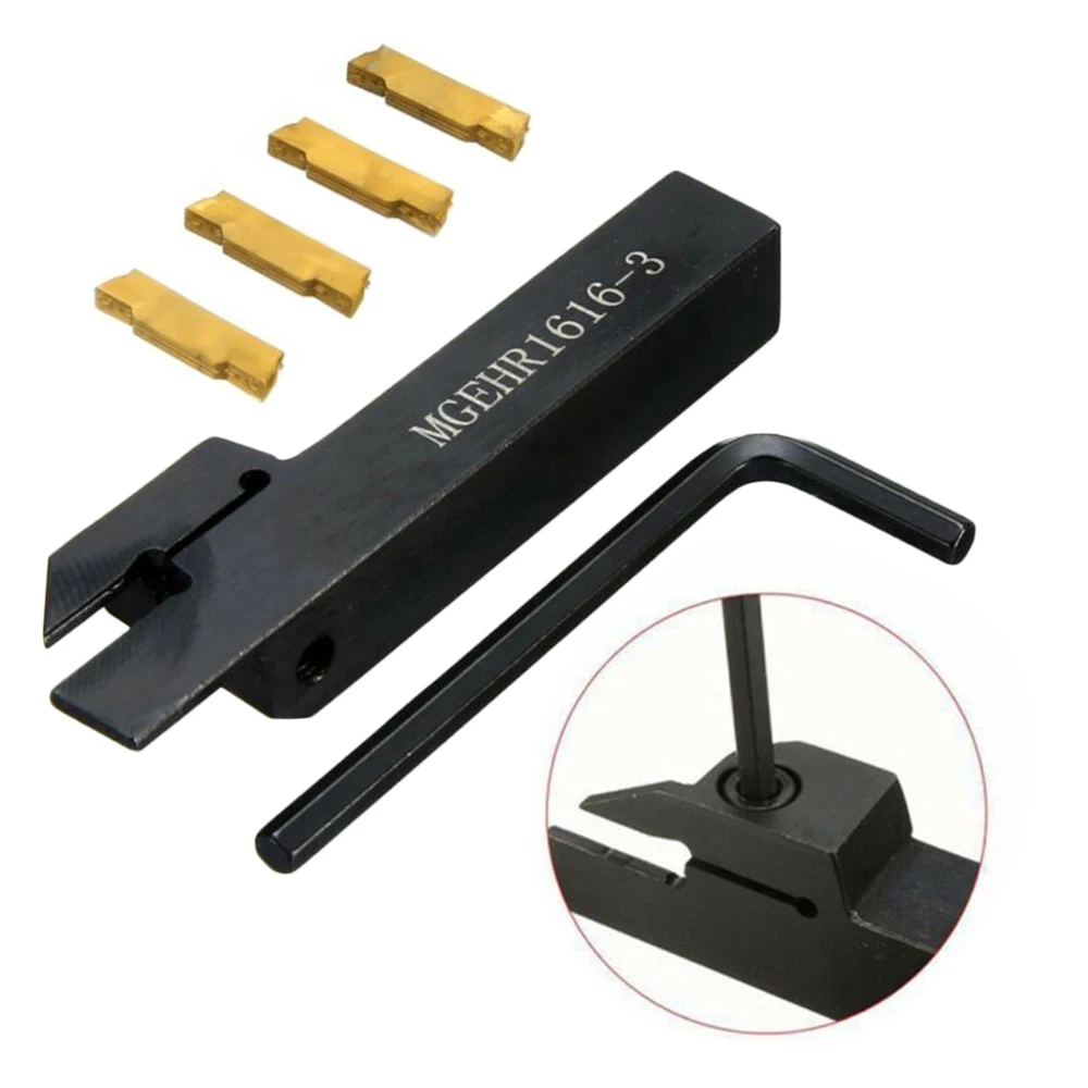 

4pcs Turning Holder Wrench Inserts Kit Impact Resistance Woodworking Cutter Lathe Machine Replacement Tools