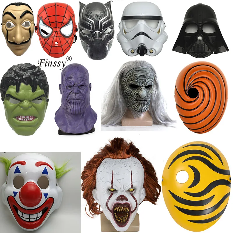 Obito dali prospector thanos white solider Халк Клоун Маска бутафория для маскарада косплей подарок праздник фестиваль вечерние аксессуары к платью