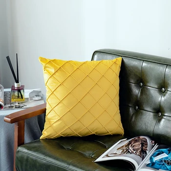 

Home Light Luxury Waist Pillows Rhombic Bedside Pillow Home Rhombic Lattice Cushion Decorative Velvet Cover, Cover