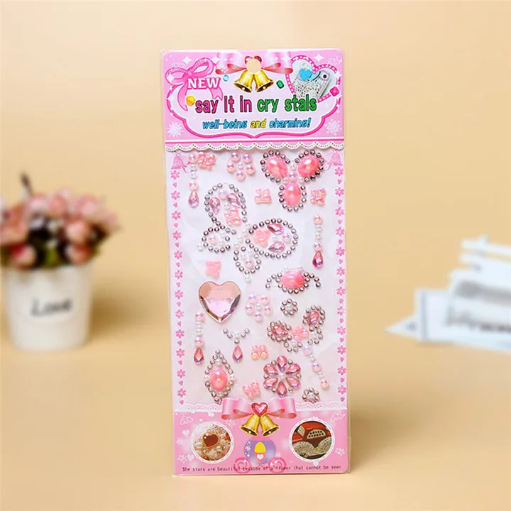 3   Flower Motif Rhinestones Sticker DIY Drill Mobile Acrylic Flat Paste Decor Bags Nails Phone Shell Car Sticker Diy Accessories